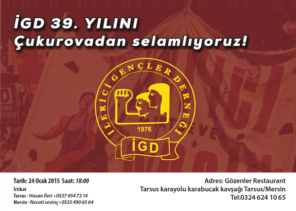 çukurova İGD 39. yıl kutlaması