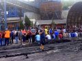 soma maden işçileri baskılara karşı eylem yaptı