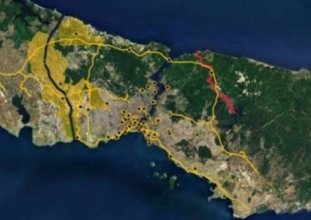 istanbul haritası ve muhtemel kanal istanbul güzergahı