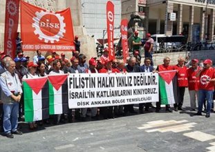 DİSK’ten Filistin işçileriyle dayanışma
