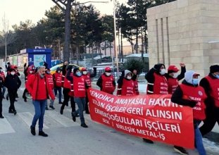 metal işçileri sendikal hakları için ankara’da 