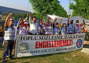 adkoturk işçileri grevde kararlı