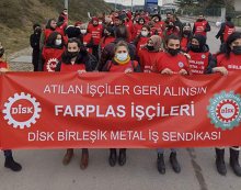 Farplas işçileri direnişi fabrika önüne taşıdı